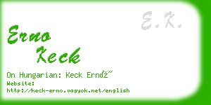 erno keck business card